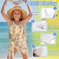 thumbnail image 6 of Xoenoiee Giraffe Flower Print Girls Swimsuits Halter One Piece Bathing Suit with Cover Up Skirt Adjustable Strap Teen Girl Swimsuit Swimwear Set, Size 7-8 Years, 6 of 7