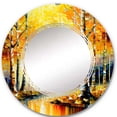 thumbnail image 2 of DESIGN ART Designart 'River In Golden Birch Forest' Printed Landscape River Forest Wall Mirror 24in.x24in., 2 of 5