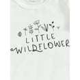 thumbnail image 5 of Baby Girl Floral Bell Bottoms Outfit Little Wildflower Romper Short Sleeve Onesie Pants Headband Spring Clothes Set, 5 of 7