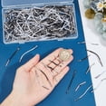 thumbnail image 5 of 1 box 300pcs Elastic Barbed Cord 2 colors Stretch Cord Stretch Loop Band String with Metal Ends for Hats for Fixing Finger Ring Hats Signs and Badges, 5 of 8