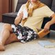 thumbnail image 5 of Balery Cute Poodle Dog Pantalones cortos de pijama de punto de algodón para hombre con cinturilla y bolsillos-Medium, 5 of 6
