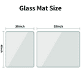 thumbnail image 5 of GRAHMCY 46"x55" Office Chair Glass Mat Tempered Glass Mat for Carpeted or Hardwood Floors,Clear, 5 of 7