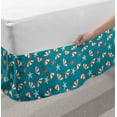 thumbnail image 2 of Summer Bed Skirt, Holiday Theme with Beach Umbrellas and Starfish Vacation Graphic, Elastic Bedskirt Dust Ruffle Wrap Around for Bedding Decor, 4 Sizes, Petrol Blue Coral Cream, by Ambesonne, 2 of 2