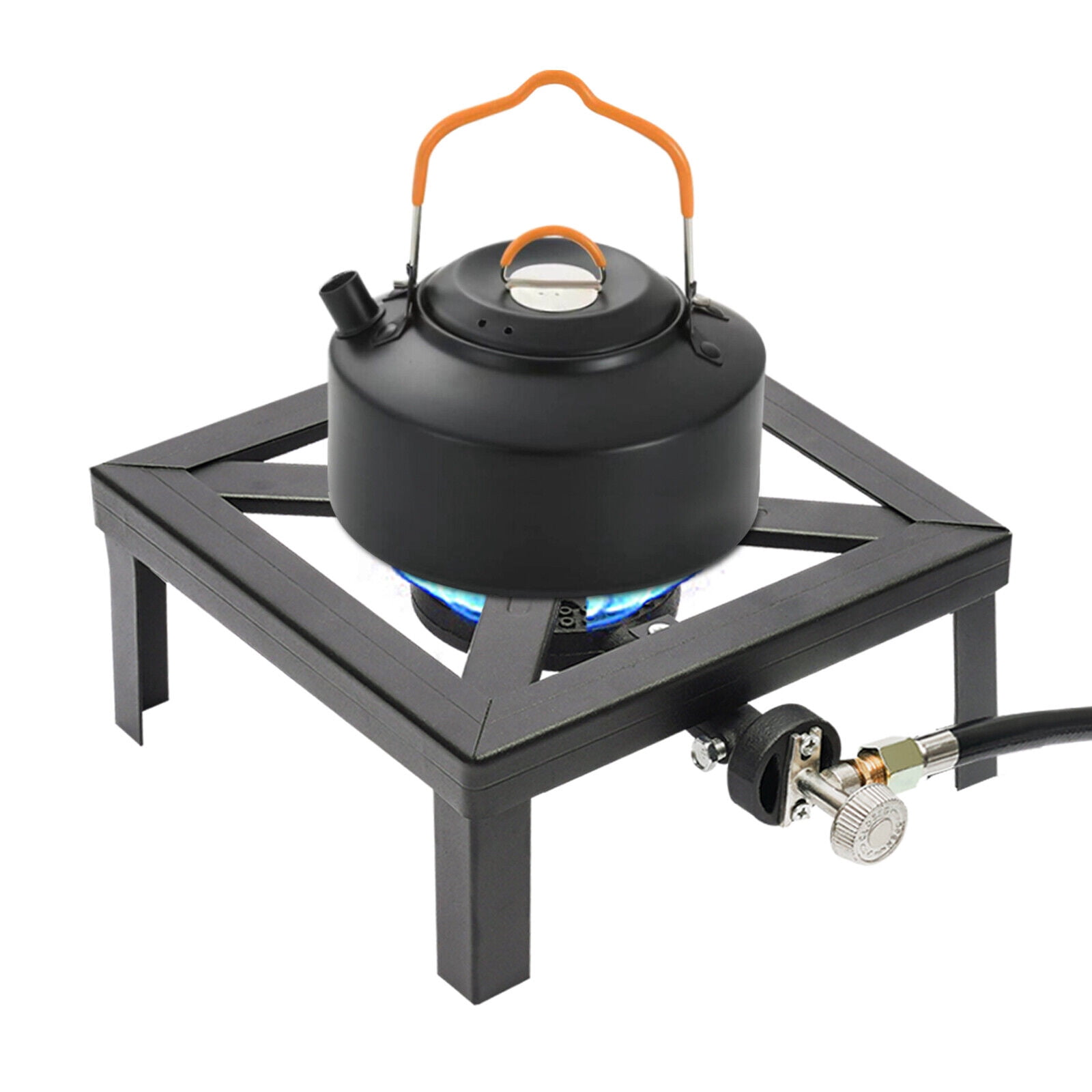 Portable Single Burner Outdoor Gas Stove Propane Cooker with Adjustable Hose