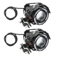 thumbnail image 1 of Foco LED para motocicleta con ojo de Ángel colorido, luz intermitente de haz alto y bajo IP68, Universal para coche, camión, barco, 1 of 12