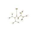 thumbnail image 6 of Elegant Lighting Cavoli 60" 9-Light Metal & Glass Chandelier in Brass/Clear, 6 of 11