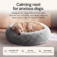 thumbnail image 3 of FurHaven 45" Calming Donut Dog Bed for Large Dogs, Round Plush Donut with Soft Filling for Snuggling Comfort, Removable Washable Cover, Jumbo XL, Shaggy Faux Fur, Mist Gray, 3 of 9