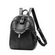 thumbnail image 1 of Sonducket Mochila de cuero suave de la PU de moda negra para la prenda impermeable de moda de la PU del bolso de la seguridad de la multitud de Mochilas, 1 of 6
