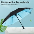 thumbnail image 5 of ZenCart Folding Umbrella with Fan USB Rechargeable UV Sun Protection Tri-fold Umbrella Portable Waterproof Windproof Summer Outdoor Sun Rain Umbrella, 5 of 8