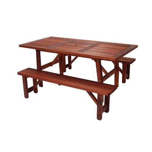Great American Woodies Cedar Harvest 3 Piece Dining Set Com - Garden Benches Woodies Great American Woodies Cedar Harvest 3 Piece Dining Set Com - Garden Benches Woodies