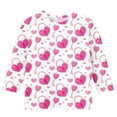thumbnail image 5 of IVEYRTF Childrens Heart Print 3/4 Sleeve Round Neck Top Casual Everyday Shirt for Kids Boys Girls Valentine Themed Graphic Tee Comfortable Soft Breathable Daily Wear Birthday(Pink#1,5-6 Years), 5 of 5