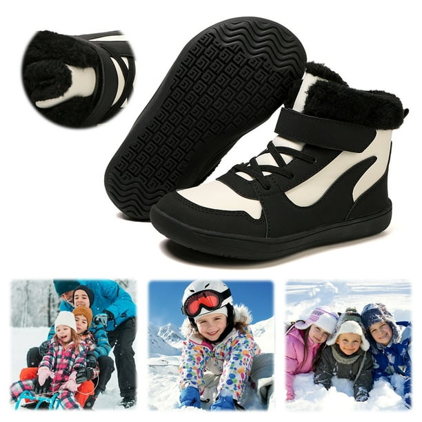 Botas Tobillo Minimalistas para Botines Altos Zapatos Senderismo Descalzos Nieve Invierno Ligeras Antideslizantes Con Cierre Y Niñas