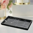 thumbnail image 5 of Bathroom Tank Tray Marble Print Resin Bathtub Tray Kitchen Dispenser black, 5 of 7