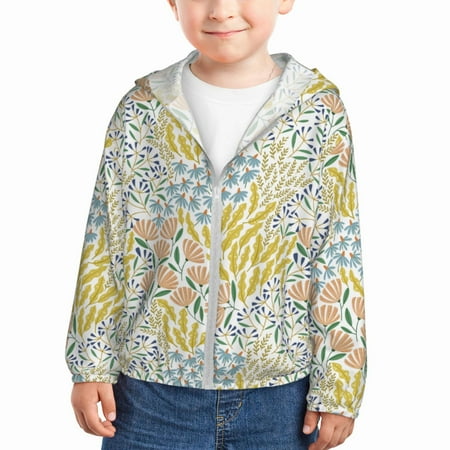 

Lukts Boho Print Children s Long-Sleeved Sun Protection Clothing Hooded Sweatshirts for Boys and Girls Outdoor Sports-5 Years