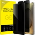 thumbnail image 1 of Privacy Screen Protector for Samsung Galaxy S25 Ultra 5G, Anti-Spy Tempered Glass Film, Fingerprint ID Compatible, 2-Pack, 1 of 5