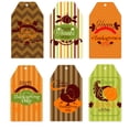 thumbnail image 2 of 60 Pcs Happy Thanksgiving Day Gift Paper Tags Fall Gift Tags Autumn Pumpkin Label Tags Thankful Give Thanks Favor Tags Maple Leaves Holiday Sticker Tag with Rope for Wrapping Decor, 2 of 9