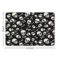thumbnail image 5 of Halloween Skull Crossbones Flannel Non Slip Door Rugs,Washable Door Mats Indoor,Decorative Door Mats,Dirt-Resistant and Absorbent Doormat for Entrance,Bedroom,Kitchen,Bathroom,23.5"x16", 5 of 5