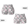 thumbnail image 4 of KLL Poodle Dog Pattern Workout Shorts for Women Scrunch Short Gym Yoga Running Sport Active Exercise Fitness Shorts, 4 of 8