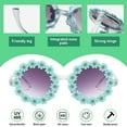thumbnail image 4 of Lunettes de Soleil à Fleur Ronde pour Filles, Lunettes Mignonnes en Forme de Fleur Rétro Marguerite pour Enfants Protection UV 400, 4 of 6