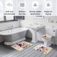 thumbnail image 5 of Beige Gnomes Daisy Bath Mat 3 Piece Bathroom Rug Set, Pastoral Country Garden Floral Non Slip Bath Rug Contour Mat and Toilet Lid Cover, Absorbent Shower Mats Soft Bath Rugs and Mats Sets, 5 of 8