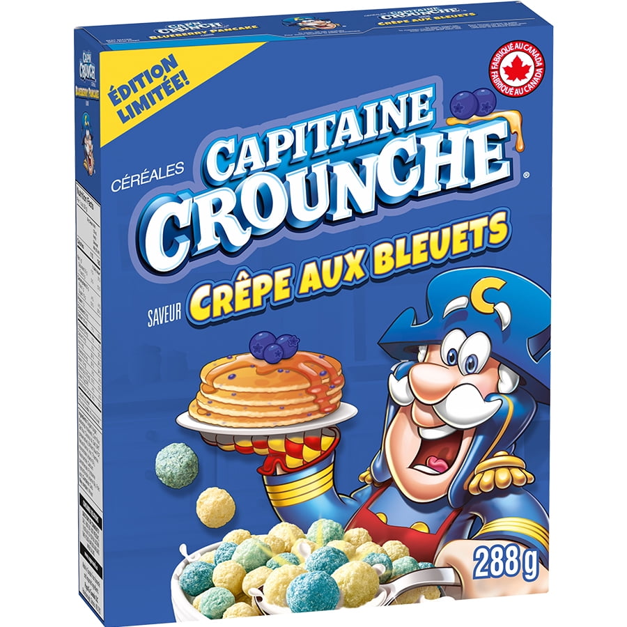 Capitaine Crounche céréales saveur Crêpe aux bleuets, 288 g.