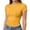 Earthy Yellow, variant on UDAUDU T Shirts for Women Crew Neck Fall Summer Basic Short Sleeve T Shirts Slim Fit Blouse Trendy Crop Tops Fluorescent Green L