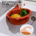 thumbnail image 2 of xinxixnxx Sink Drain Basket Anti Clogging Kitchen Debris Strainer Holder Draining Hanging Rack Multifunctional Washing Filter Drainer Orange Red, 2 of 6