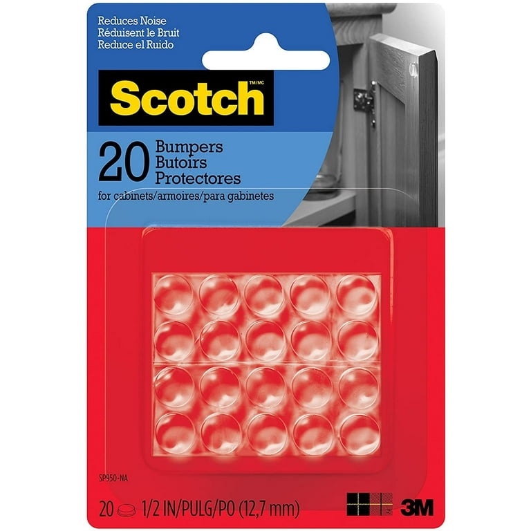 3M Bumpon Rubber Bumper/Spacer Pad - Square, 0.81 in Width x