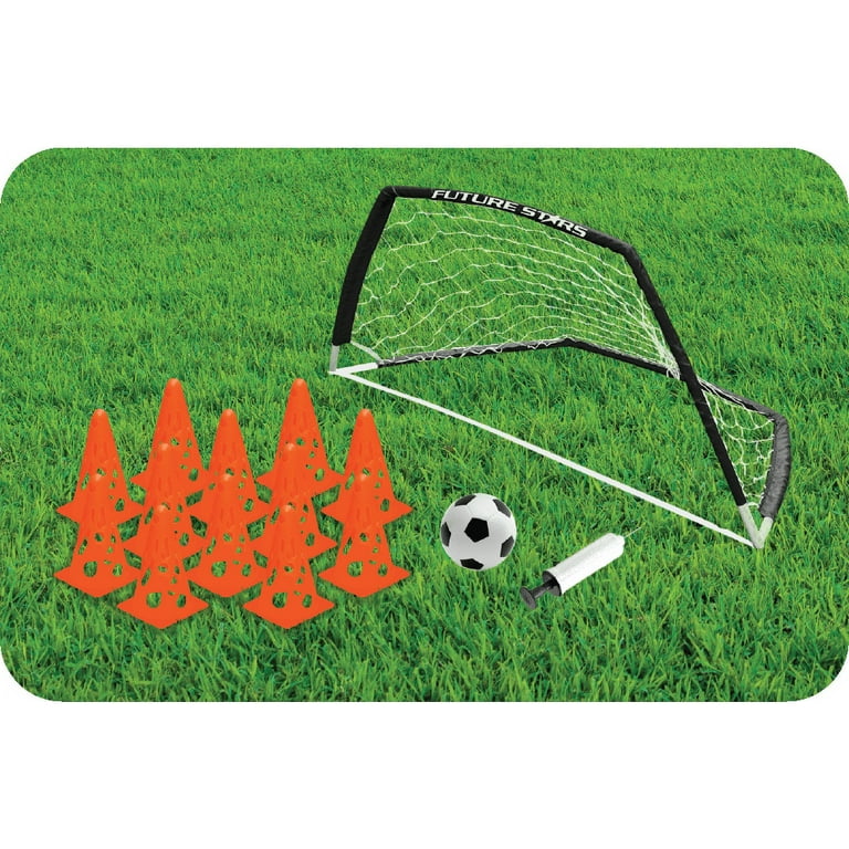 Future Stars Soccer Set: 4ft Net, 12 Cones, Junior Ball, Pump