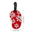 thumbnail image 2 of Unique Bargains 1 Pc Flower Slippers Pattern Luggage Tag for Travelling Red, 2 of 5