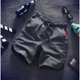 thumbnail image 4 of Pantalones cortos de 3 cuartos para hombre, informales, de lino y algodón con cordón, ropa de calle elegante, ofertas especiales, paquete de lujo Y2k, verano, talla XL EE, 4 of 5