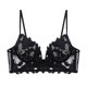 thumbnail image 1 of Ropa interior de encaje bordado con escote en V profundo sexy europeo y americano para mujer, sujetador de traje con fruncido pequeño y pecho grande ultrafino, 1 of 5