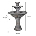 thumbnail image 4 of 2-Tier Freestanding Waterfall Fountain, Outdoor Garden, Yard, Lawn, Porch Décor, 4 of 10
