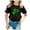 Black, variant on WhouRiu Toddler Girl' T Shirts Paddy'S Day Clover Print Short Sleeve T Shirt Child Summer Casual Tops Black,Sizes 3-4