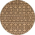 thumbnail image 1 of Ahgly Company Indoor Round Abstract Saddle Brown Abstract Area Rugs, 3' Round, 1 of 6