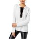 thumbnail image 1 of INC Sudadera con cordones para mujer, gris, XS, 1 of 2