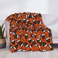thumbnail image 3 of Yiaed Owls And Boo Print Blanket Throw Blanket Soft Cozy Flannel Blanket for Home Bed Sofa Couch Chair-60"x50", 3 of 6