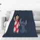 thumbnail image 1 of Manta de Lilo y Stitch para decoración de habitación, manta de franela para sofá cama de 50 x 40 pulgadas, 1 of 7