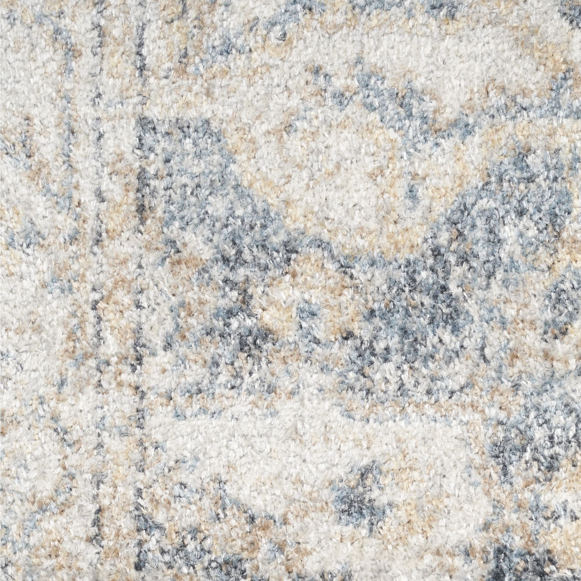 Nourison Astra Machine Washable 2'2" x 12' Grey Blue Vintage Indoor Flatweave Rug