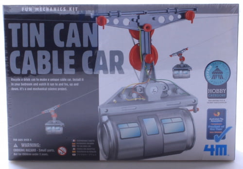 4M Tin Can Cable Car Fun Mechanics Kit Educational Experiment Science Building T 