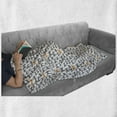 thumbnail image 6 of Dogs Soft Flannel Fleece Blanket, Pattern with Dog Silhouettes Different Breeds Animal Pet Lover Themed Print, Cozy Plush for Indoor and Outdoor Use, 70" x 90", Grey Orange and White, by Ambesonne, 6 of 6