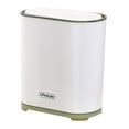 thumbnail image 1 of Cesta de basura de cocina, cubo de basura estrecho y delgado con tapa tipo prensa, cubo de basura para dormitorio para entrada y oficina Verde, 1 of 8