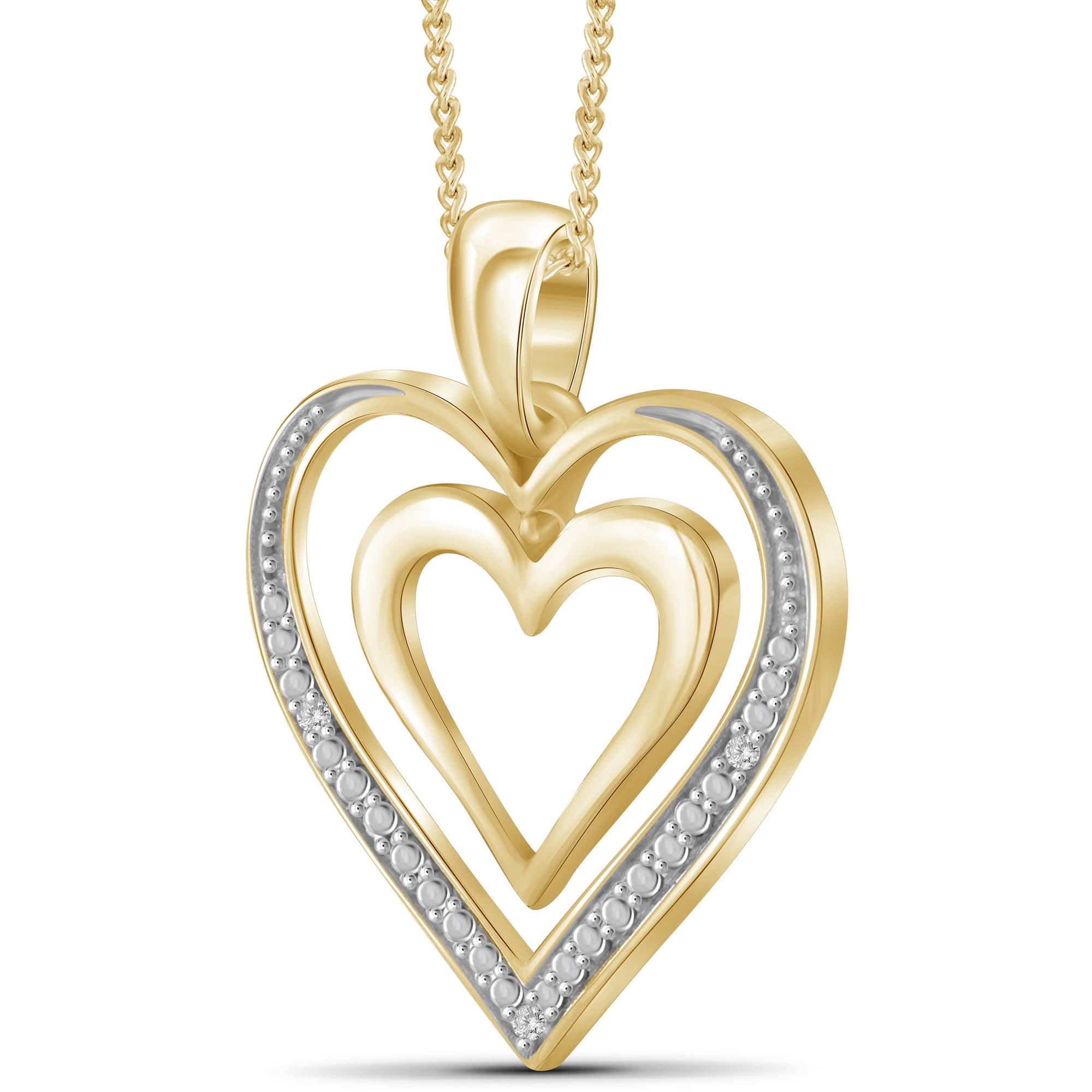 JewelersClub Diamond Dolphin Necklace Halloween Jewelry – Accent White Diamond Halloween Necklace – 14K Gold Plated Rope Chain with Dolphin Pendant – Witchy Jewelry for Women by JewelersClub