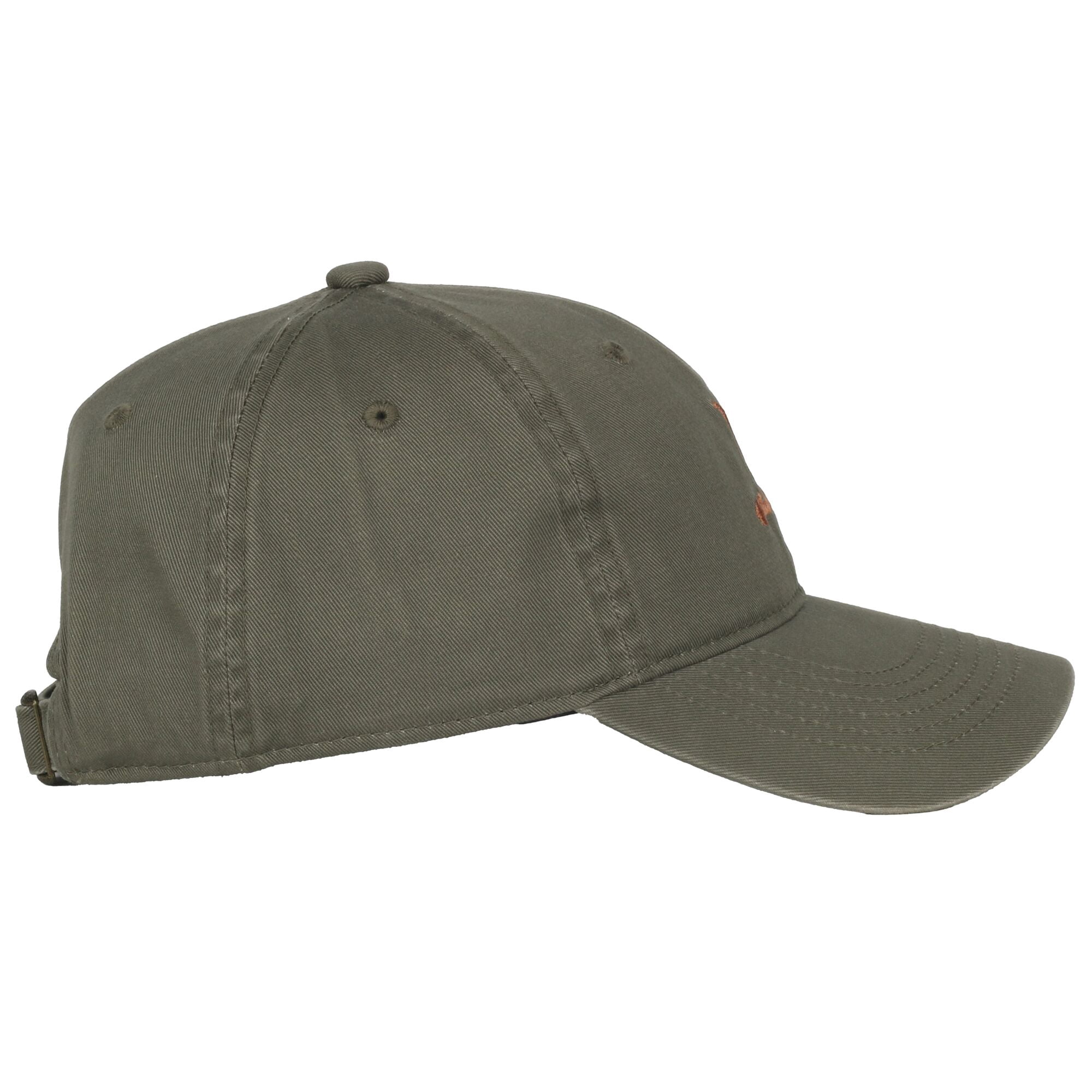Ladies' Green 6 panel Structured Pre-Curved Cotton Camo Cap with Hook Loop Closure, One Size