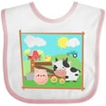 thumbnail image 3 of Inktastic Farm Animals with Cow, Chick and Pig Boys or Girls Baby Bib, 3 of 4