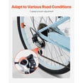 thumbnail image 4 of Bicicleta VEVOR para mujer de 7 velocidades y 1 velocidad, 24-26 pulgadas, rosa y azul, 4 of 9