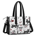 thumbnail image 2 of Teacher Tote Bag,Scribble Dogs Teacher Utility Tote Bag,Large Work Tote Bags for Women with Multiple Pockets,Top Zipper Closure,13.8x10.6x6.7 Inch, 2 of 5