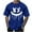 Blue, variant on Mens Shirts Men's Graphic Crewneck Short Sleeve Drop Shoulder Streetwear Tee Shirt Top Black 5XL