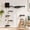 Black, variant on Dark gray 5-in-1 Cat Wall Shelves Mounted Climbing Perch & Lounge for 16 Inch Drywall