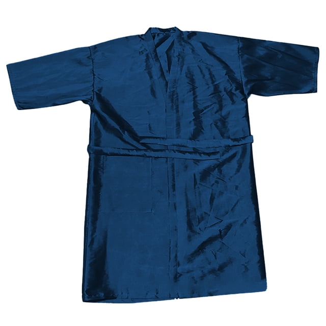 Bata de peluquería para clientas, bata, capa, estilo kimono, azul